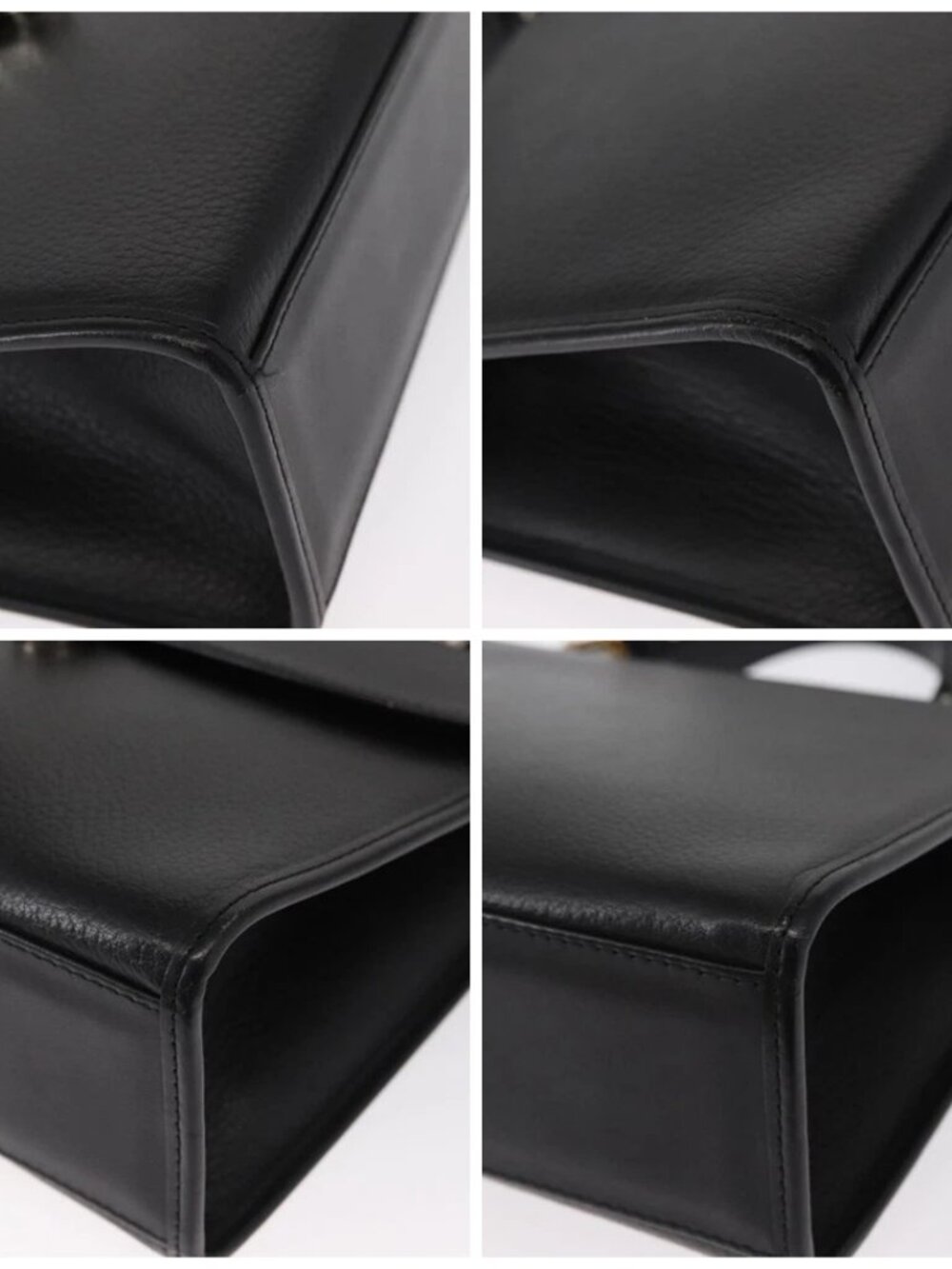 Burberrys Hand Bag Leather 2way Black Silver Auth - Picture 16 of 16
